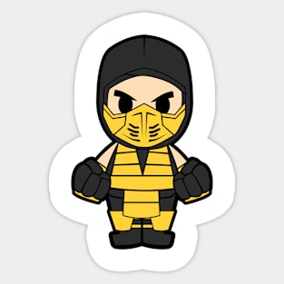 Scorpion Mortal Kombat Chibi Sticker